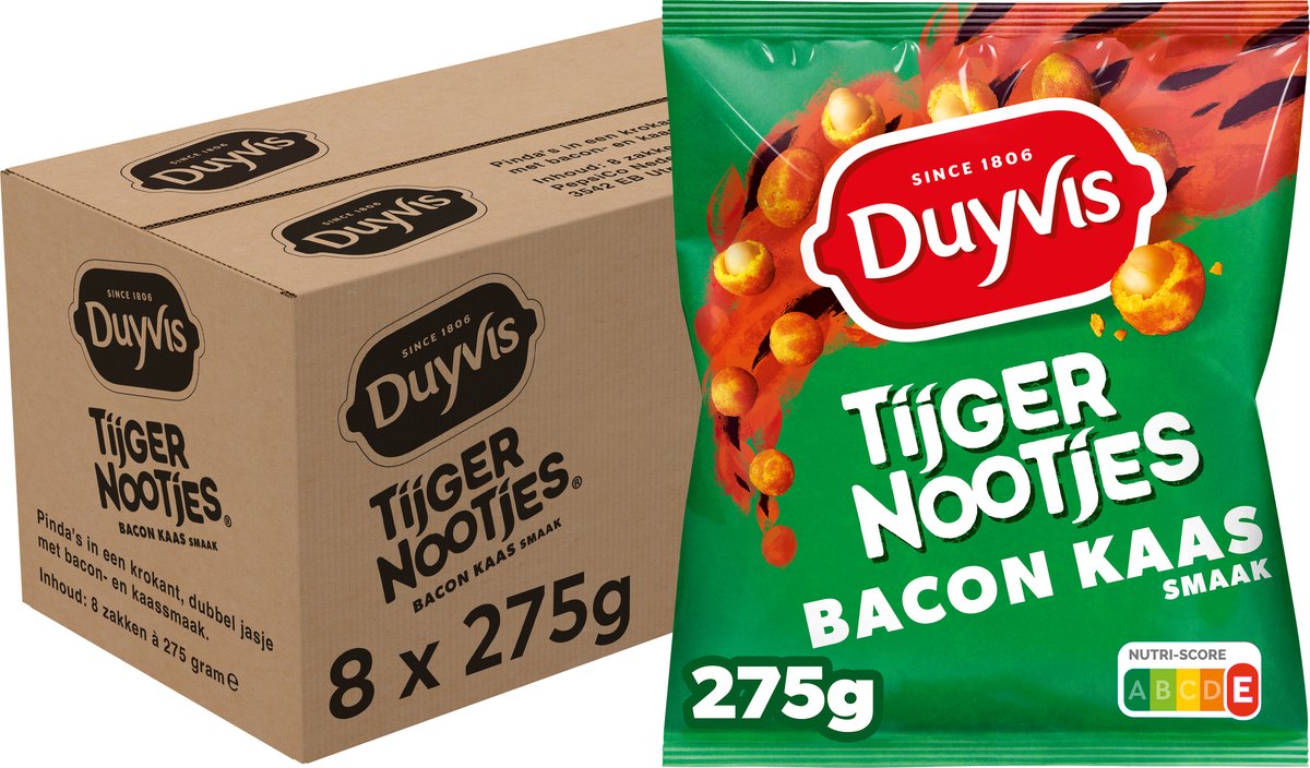Fromage bacon aux noix tigrées Duyvis (8x 275gr)