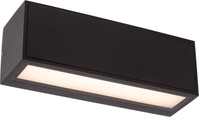 Lucide sutton - applique - énergie solaire - led - 1x1,5w 2700k 3000k - ip54 - capteur jour nuit - noir