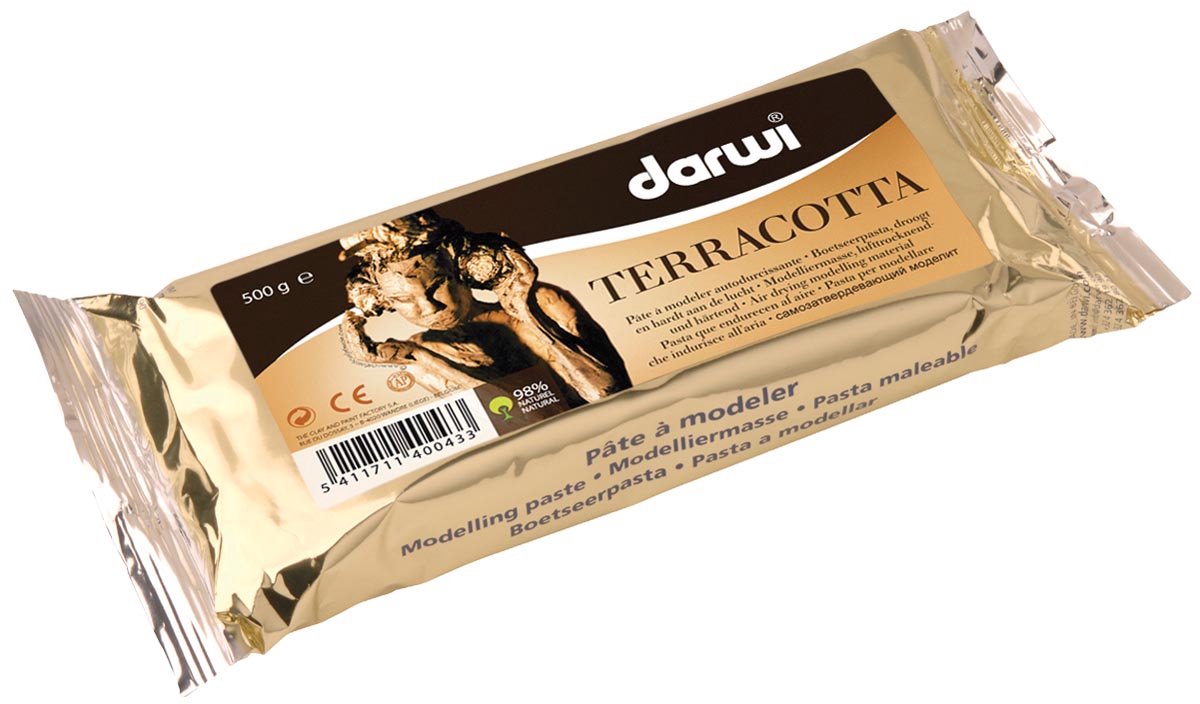 Darwi • pâte à modeler sans marque terre cuite 500gr