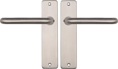 Poignée de porte Starx argent - aspect acier inoxydable - ferrures de porte - poignée de porte avec bouclier - store - poignée de porte coupé - 43 x 180 mm - ø 18 mm