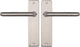 Poignée de porte Starx argent - aspect acier inoxydable - ferrures de porte - poignée de porte avec bouclier - store - poignée de porte coupé - 43 x 180 mm - ø 18 mm