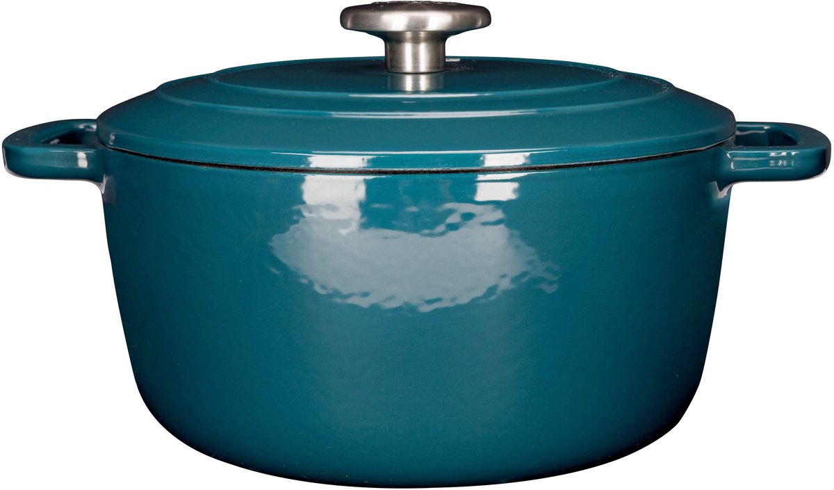 Marmite en fonte fontestic tendance cosy - dia.24h11,6cm - 4,6l - héron vert