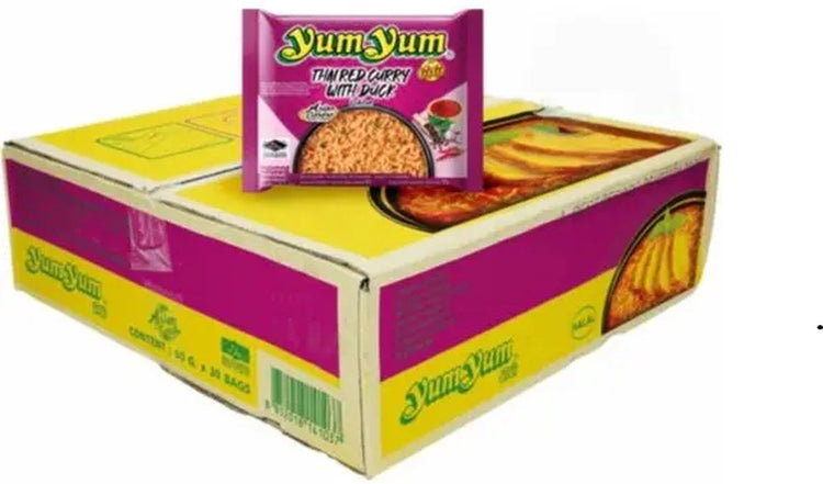 Miam miam nouilles instantanées curry rouge saveur canard - 30 x 60g