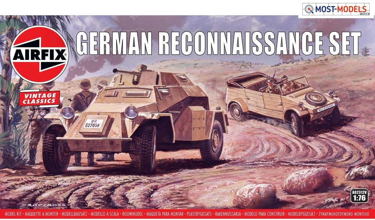 Maquette Airfix véhicules militaires - 02312v ensemble de reconnaissance allemand plastique - 1:76 - modélisme