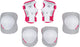 Nijdam set de protection skate enfants - blanc out - blanc fuchsia - l
