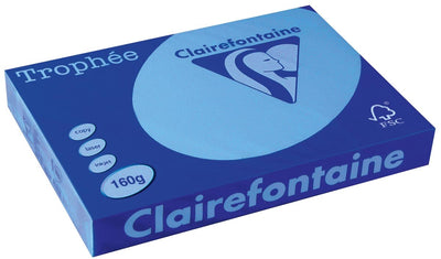 Clairefontaine trophée intense a3 bleu royal 160 g 250 feuilles