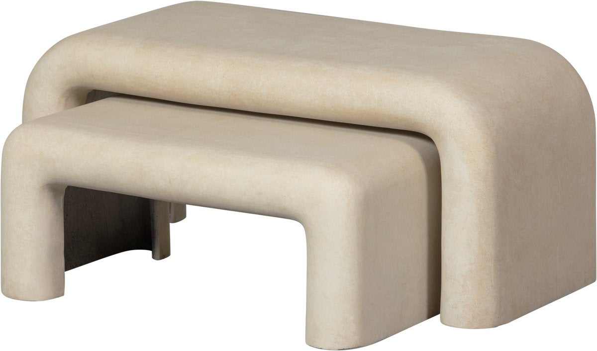 Tables basses Woood stani - naturel - lot de 2
