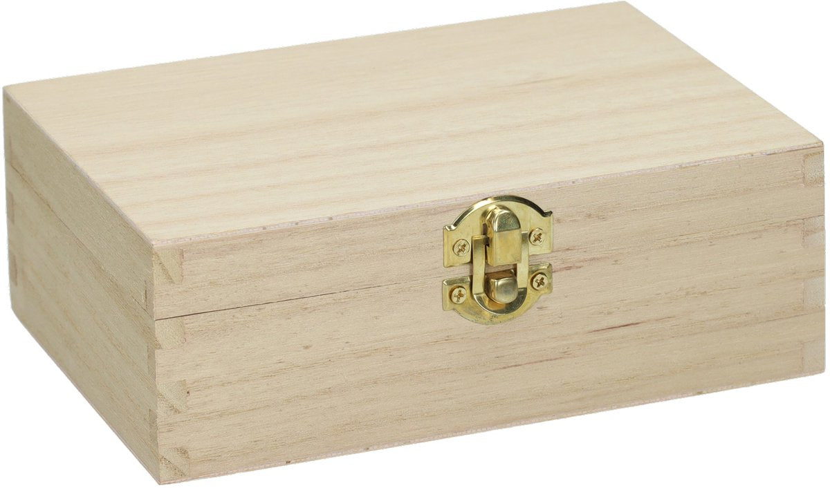 Boîte de cartes en bois avec couvercle de soupape