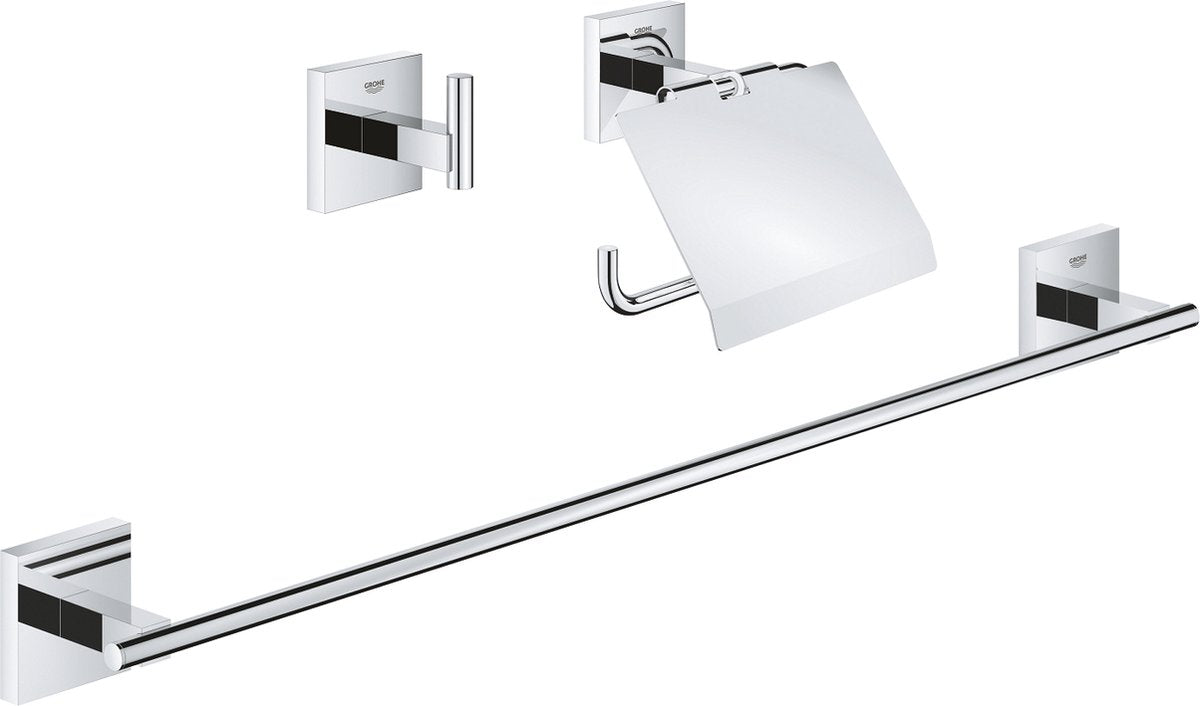 Grohe start cube ensemble d'accessoires 3-en-1 - chromé 41124000