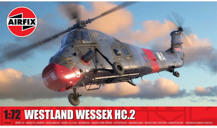 Kit de modèle Airfix véhicules militaires - 04068 westland wessex hc.2 - sikorsky s-58 - plastique d'hélicoptère britannique - 1:72 - modélisme