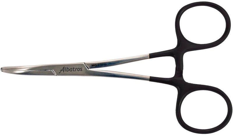 Pince à veines Albatros courbée - pince professionnelle en inox pour travail de précision sur poissons 12cm