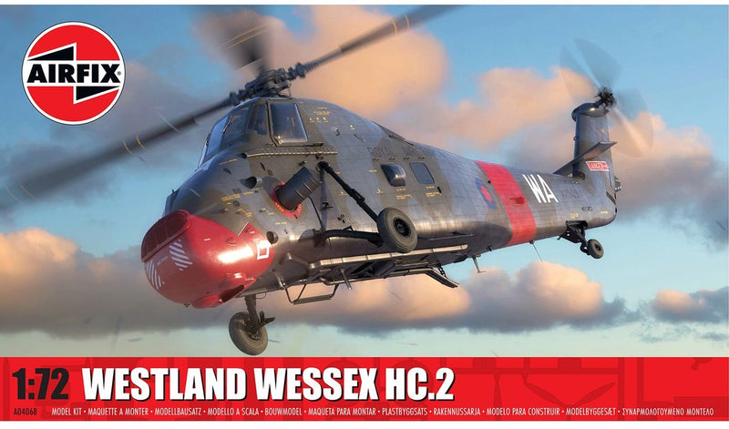 Kit de modèle Airfix véhicules militaires - 04068 westland wessex hc.2 - sikorsky s-58 - plastique d'hélicoptère britannique - 1:72 - modélisme