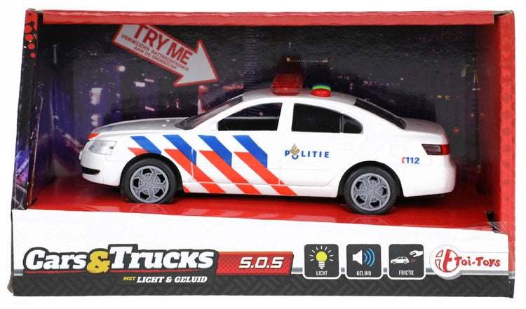 Toi-toys jouet voiture de police lumineuse et sonore 5,5 x 16 x 6 cm - véhicules d'urgence