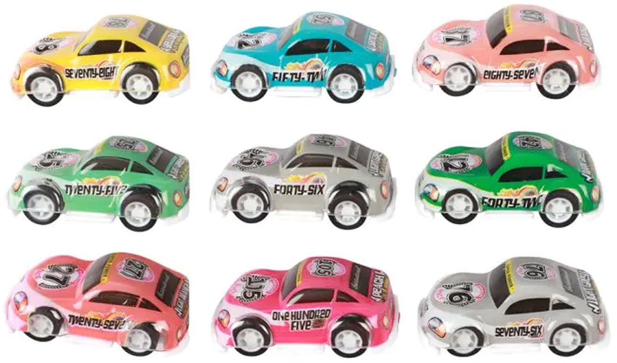 Turbo Racers Mini Rally Rally Fat Back Cars, 9e.