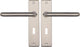 Poignée de porte Starx argent - aspect acier inoxydable - ferrures de porte - bouclier de porte avec trou de serrure (SL56) - poignée de porte coupé