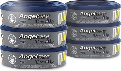 Angelcare recharge seau à couches bébé - cassettes de recharge octogonales - pour habiller - 6 pièces