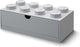 Tiroir de bureau Lego brique 8, gris -