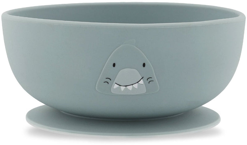 Bol Trixie avec ventouse - mr. requin - bol - vaisselle pour enfants - pour bébés à partir de 4 mois - en silicone - passe au lave-vaisselle