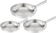 Tefal duetto on b866s334 – lot de 3 poêles – induction – set de poêles 20 24 28 cm – acier inoxydable de haute qualité – thermo-fusion™ – poêle