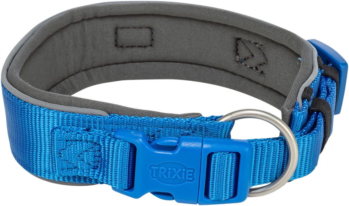 Collier pour chien Trixie - extra large bleu royal 33-42 cm - polyester réfléchissant