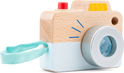 Appareil photo jouet en bois Woet ® - 'mon premier appareil photo' avec effet kaléidoscope - jouet de jeu de rôle éducatif - à partir de 18 mois