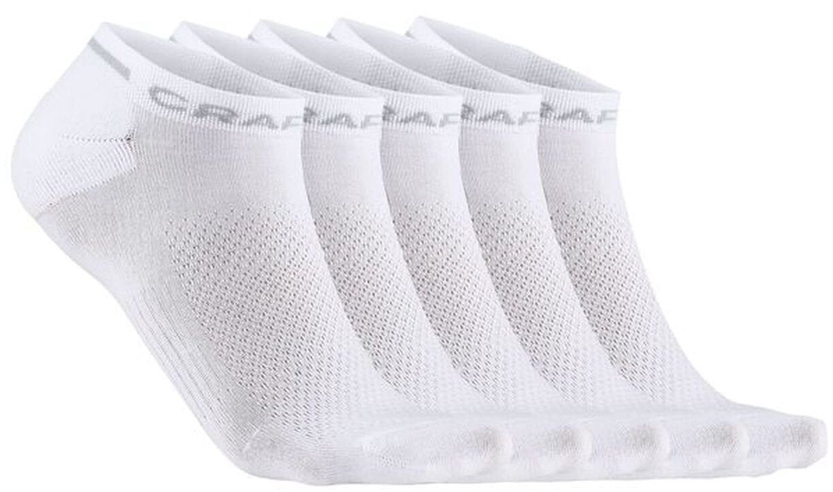 Craft active Shaftless sock lot de 5 chaussettes de sport unisexes - blanc