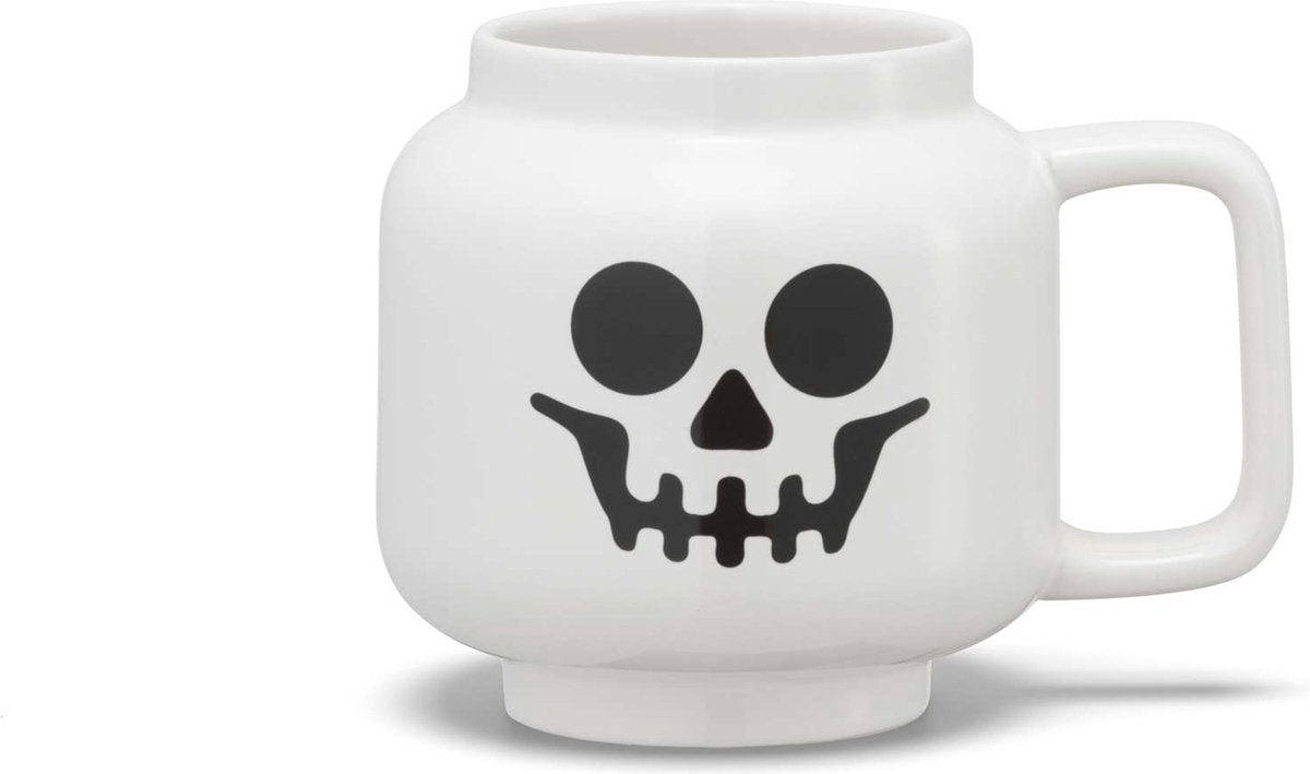 Lego - mug en céramique tête squelette 530 ml - céramique - blanc
