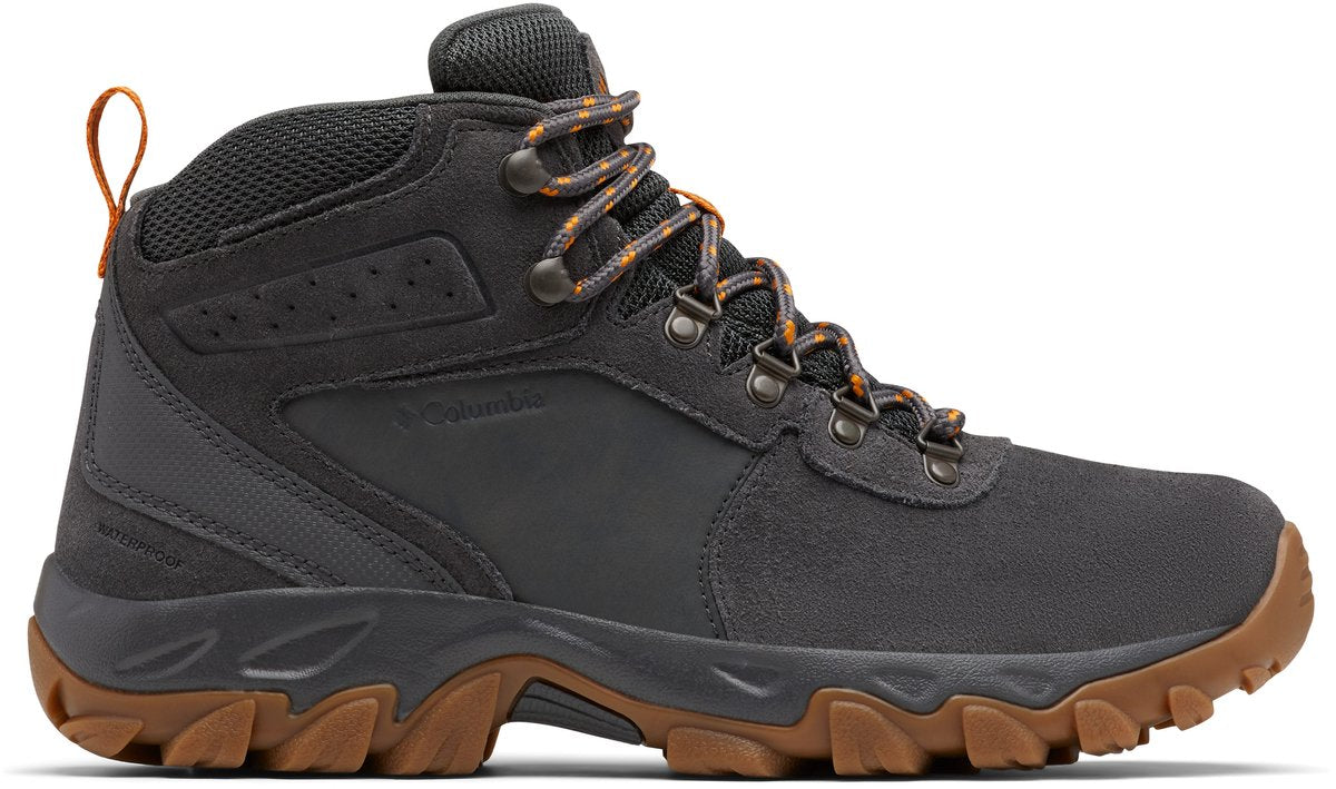 Chaussures de randonnée Columbia Newton Ridge™ Plus II Suede WP pour hommes - Gris foncé, Gold Amber