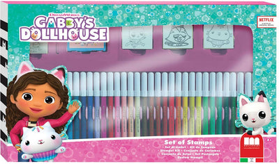 Multiprint Gabby's Dollhouse Color Set avec timbres, 41dlg.