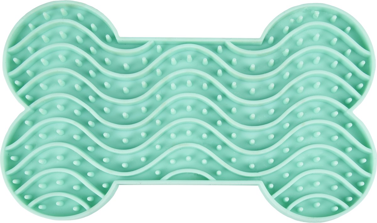Tapis à lécher Flamingo yummee – vert menthe – s – 15 x 8,6 x 1,9 cm – tapis à lécher antidérapant pour petits chiens et chats