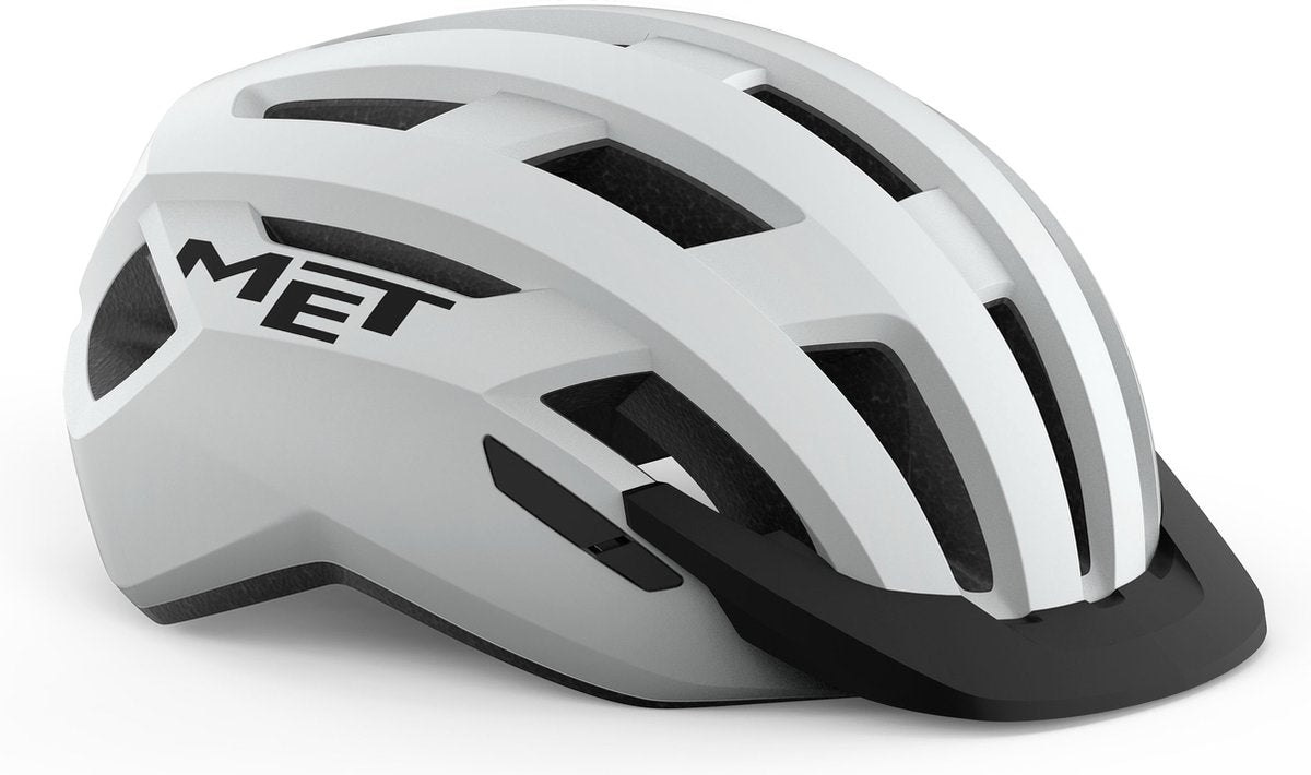 Avec casque de vélo allroad hommes femmes - casque de vélo adultes - taille m (56-58cm) - blanc