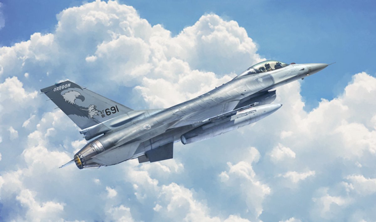 Maquette avion Italeri - 2786 f-16 un faucon de combat avec décalcomanies nl en plastique - 1:48 - modélisme