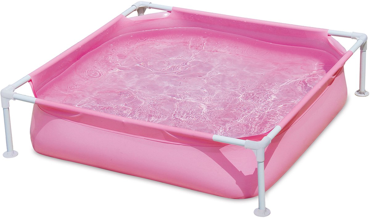 Vagues d'été piscine petit cadre 122 x 122 x 30 cm rose