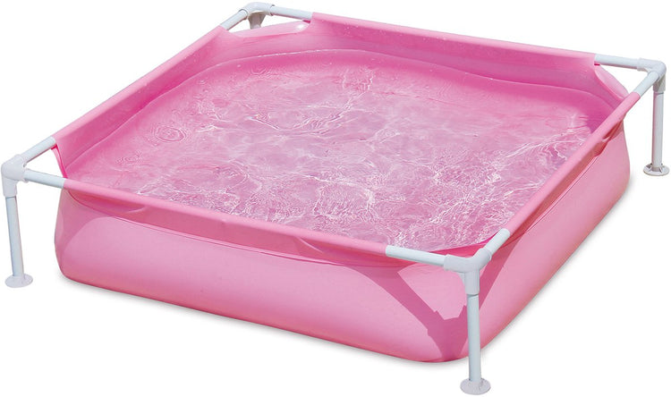 Vagues d'été piscine petit cadre 122 x 122 x 30 cm rose