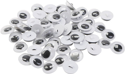 Creativ company yeux écarquillés, à coudre, taille 10 mm, 50 paires, 100 pièces, 1 sachet