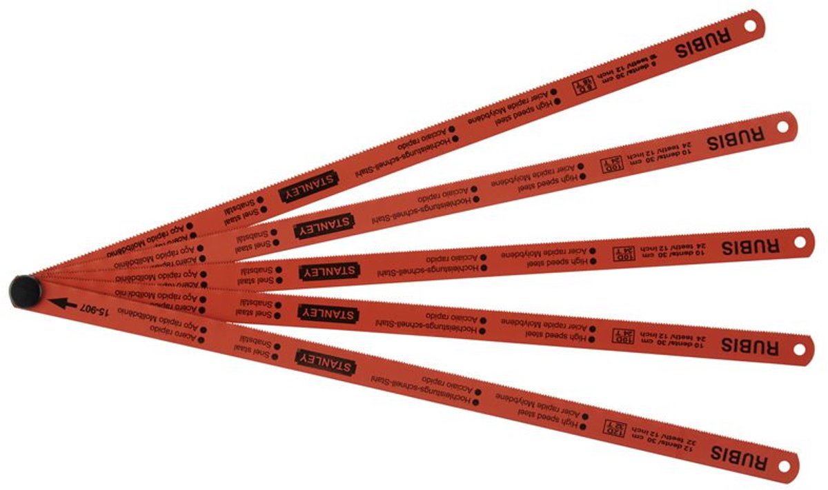 Stanley hand tools lame de scie à métaux 300mm - mix (carte de 5 pièces) - 0-15-900