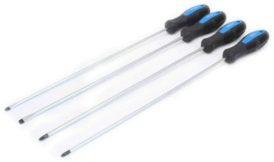 Jeu de tournevis extra longs Satra 4 pièces, 450 mm de long