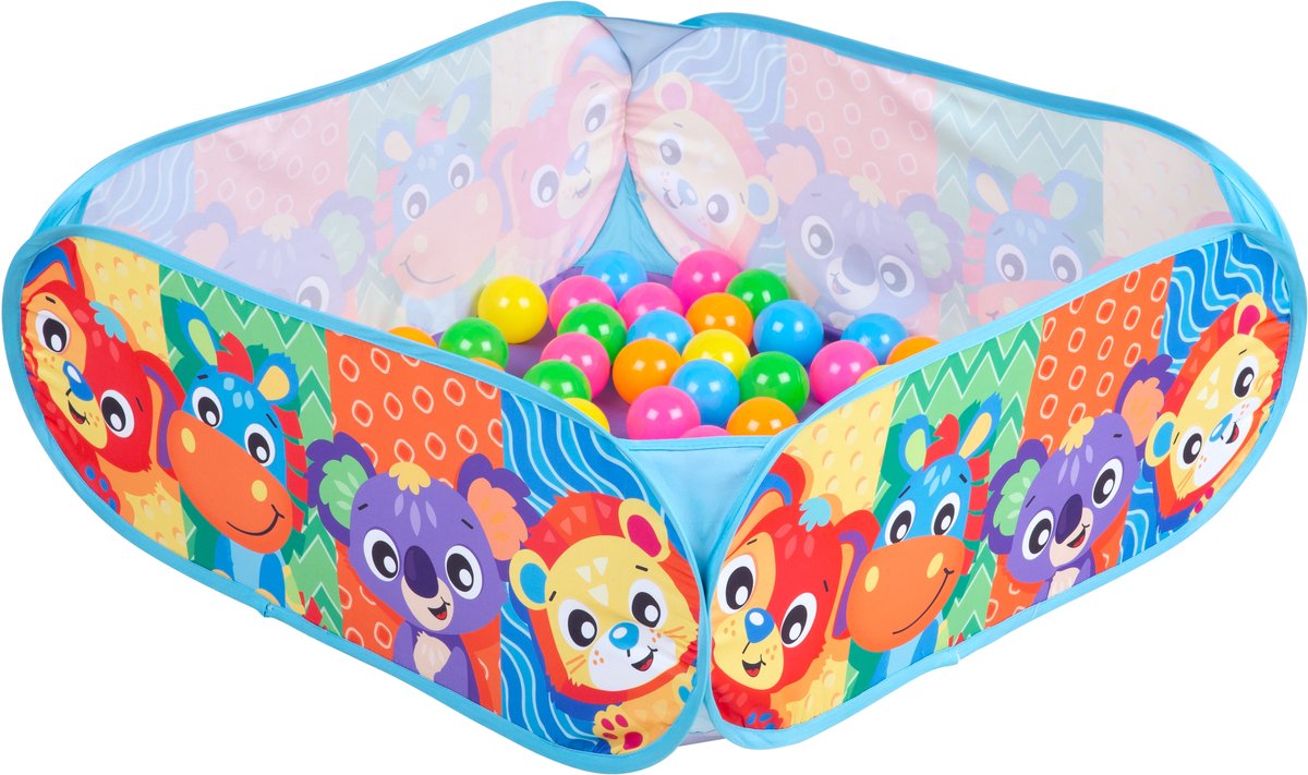 Piscine à balles Playgro Adventure - Piscine à balles bébé - Jouets pour bébé - Jouets pour enfants - Piscine à balles - Piscine à balles pour enfants - Tapis de jeu bébé - Jouets interactifs pour bébé - Salle de sport pour bébé - comprenant 30 balles