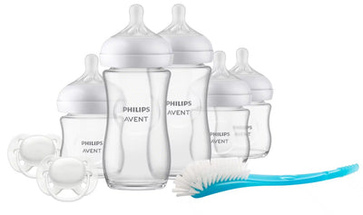 Philips avent natural réponse – coffret cadeau en verre – 5 biberons + 2 tétines + goupillon - scd879 11