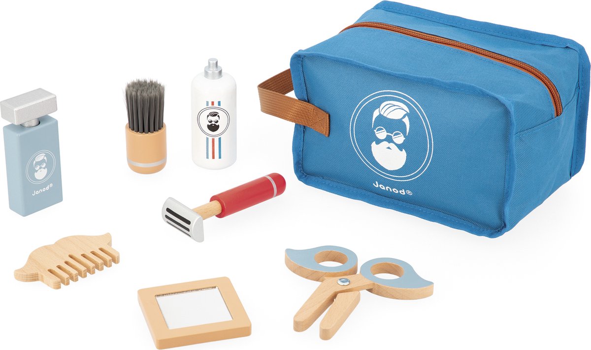 Janod - jeu de rôle - set de rasage en bois dans son étui