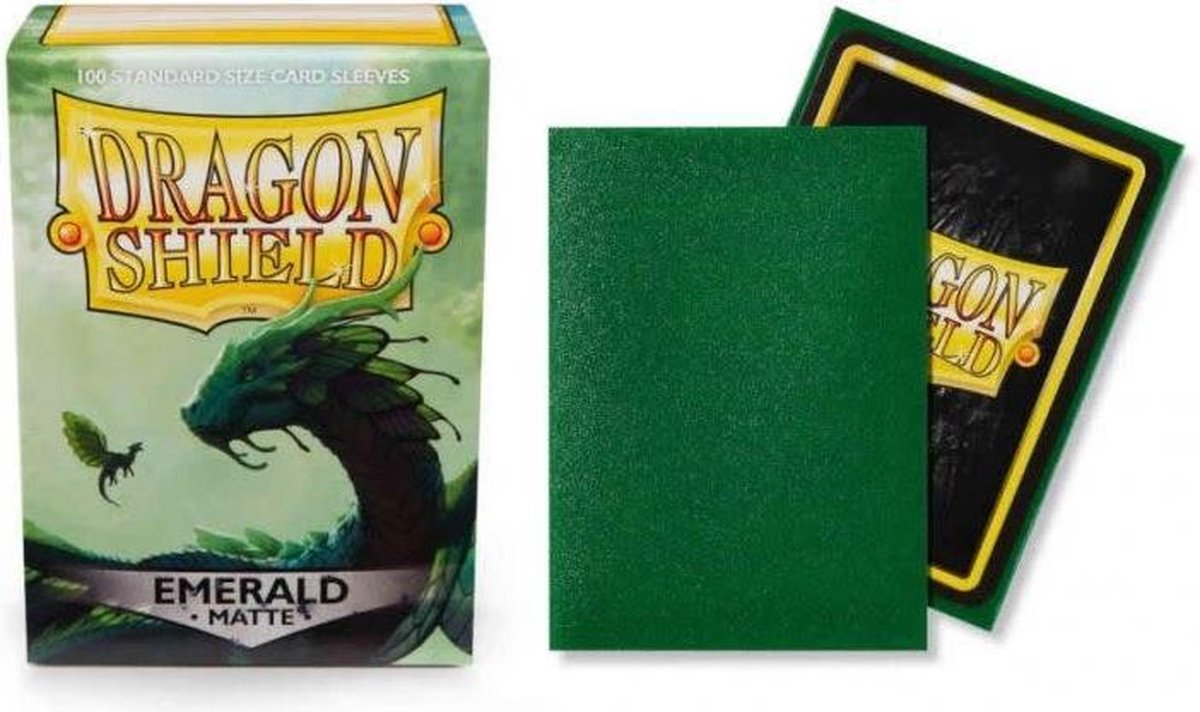 Pochettes pour cartes Arcane Tinmen Dragon Shield : standard vert émeraude mat - 100 pièces