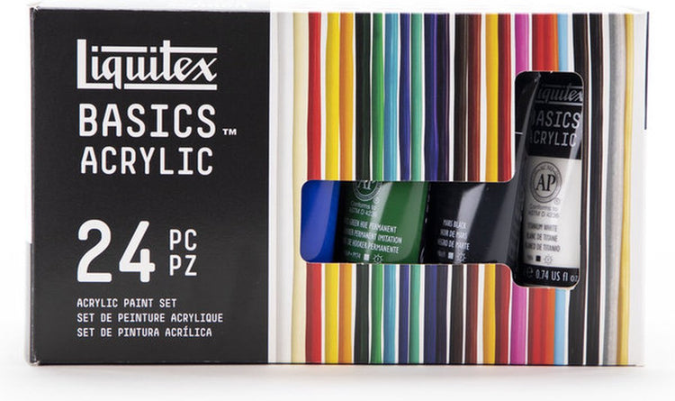 Liquitex basics ensemble de meilleures ventes de peinture acrylique - 24 tubes 22ml