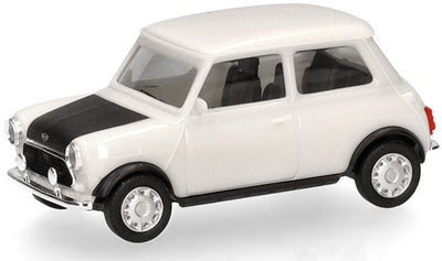 Herpa mini cooper mayfair + spot, blanc (volant à droite)