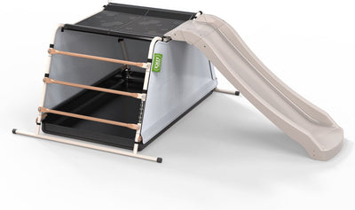 Exit jouets exit mon premier multiplay - toboggan avec balançoire - toboggan tout-petit - pour intérieur, extérieur - enfants à partir de 2 ans - pastel