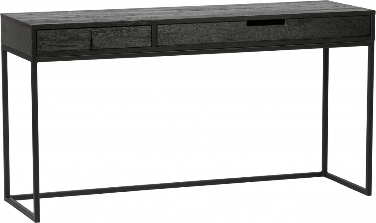 Bureau Woood silas - frêne - nuit noire - 75x140x44