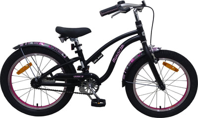 Volare Miracle Cruiser Children's Bicycle - Girls - 18 pouces - Matt Black - Collection Prime