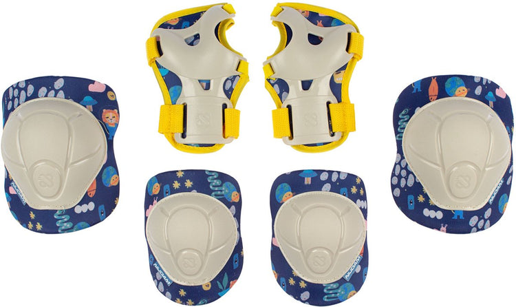 Nijdam set de protection skate - exclusif space x - enfants - bleu - taille m