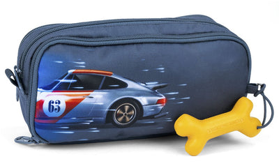Stones and bones rowan 2.0 - trousse - trousse pour enfant - 3 compartiments - timeshift - gris bleu