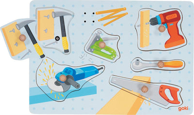 Outils de puzzle de forme en bois Goki avec son, 6e.