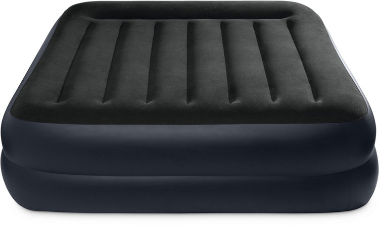 Matelas pneumatique surélevé avec repose-oreiller Intex avec pompe intégrée - 203 x 152 x 42 cm